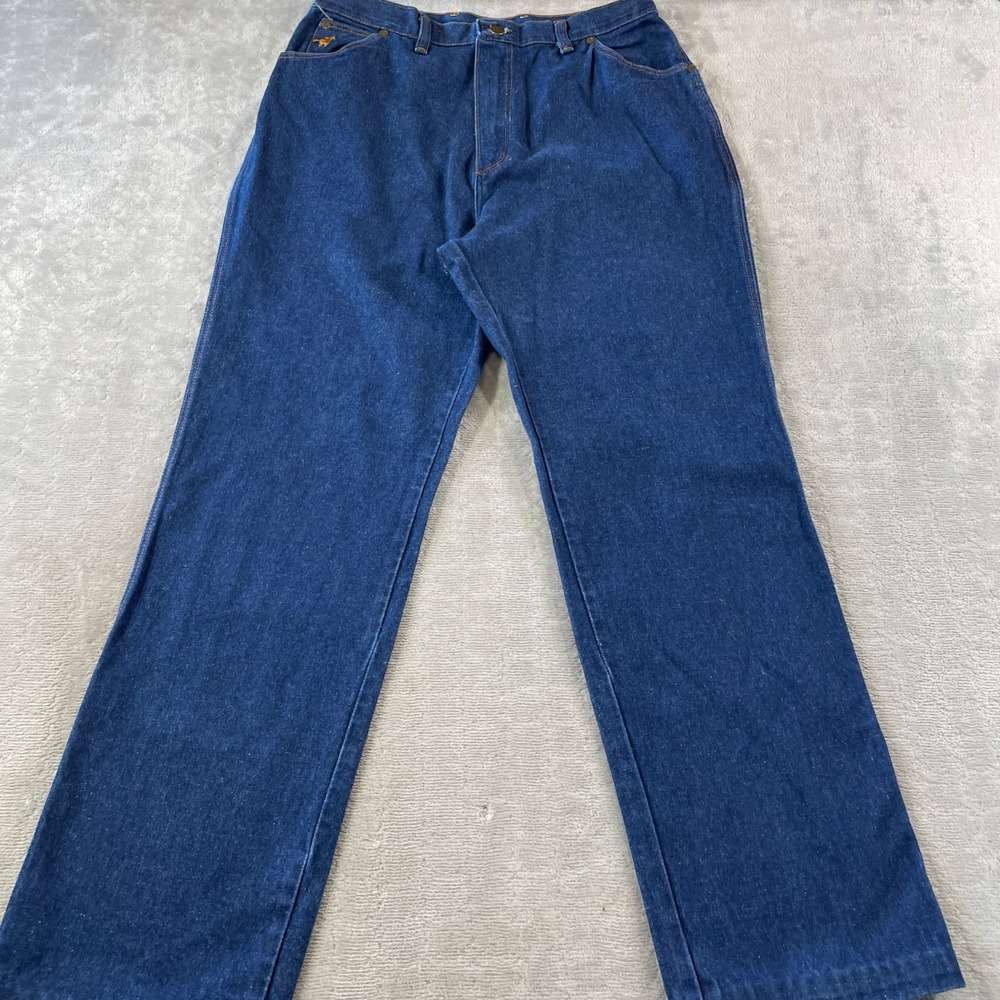 Vintage Wrangler No Fault Jeans Women 18 Blue High Rise Straight USA 70s Western